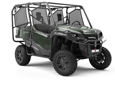 Neon Green Technology Utility Vehicle Vinyl Wrap