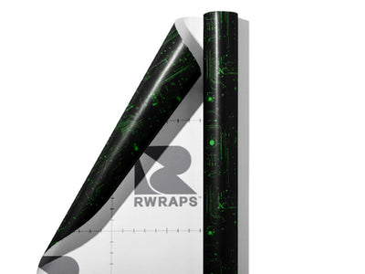 Neon Green Technology Wrap Film Sheets~Rwraps Series 914 Neon Green Technology Scrolled Sheet~4