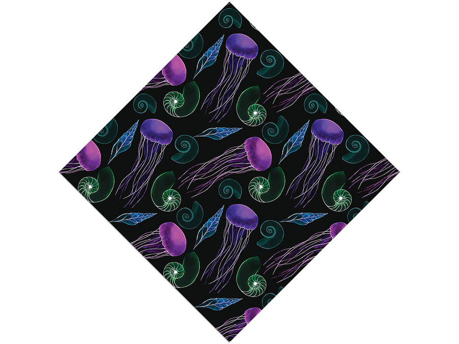 Neon Jellies Marine Life Vinyl Wrap Pattern