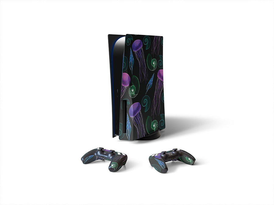 neon jellies salt water Sony PS5 DIY Skin