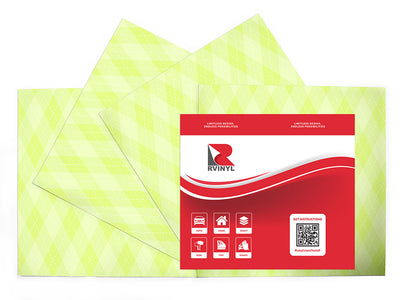 neon lemon argyle Craft Vinyl Sheet Pack