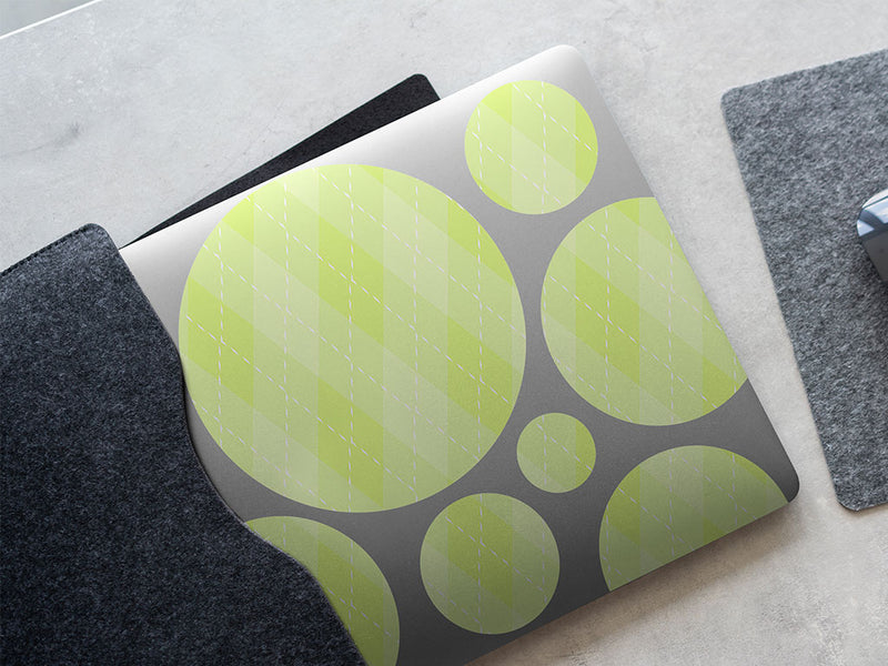 neon lemon argyle DIY Laptop Stickers