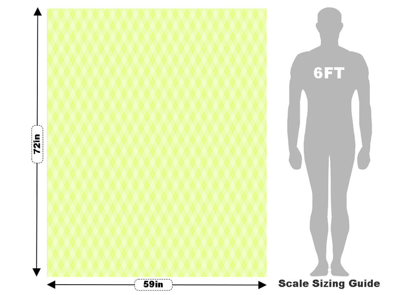 Neon Lemon Argyle Vehicle Wrap Scale~Rwraps Series 914 Neon Lemon Argyle Measurements~1