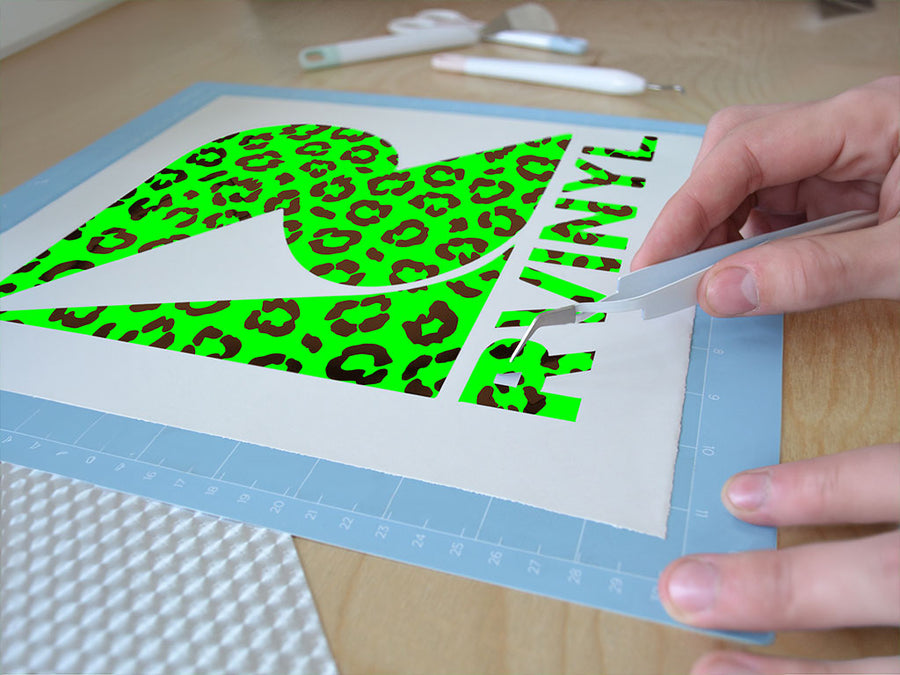 neon leopard animal print Easy Weed Craft Vinyl