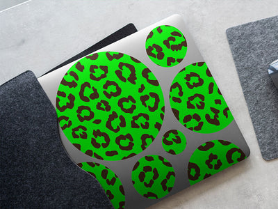 neon leopard animal print DIY Laptop Stickers