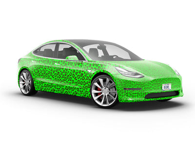 Neon Leopard Vehicle Vinyl Wrap