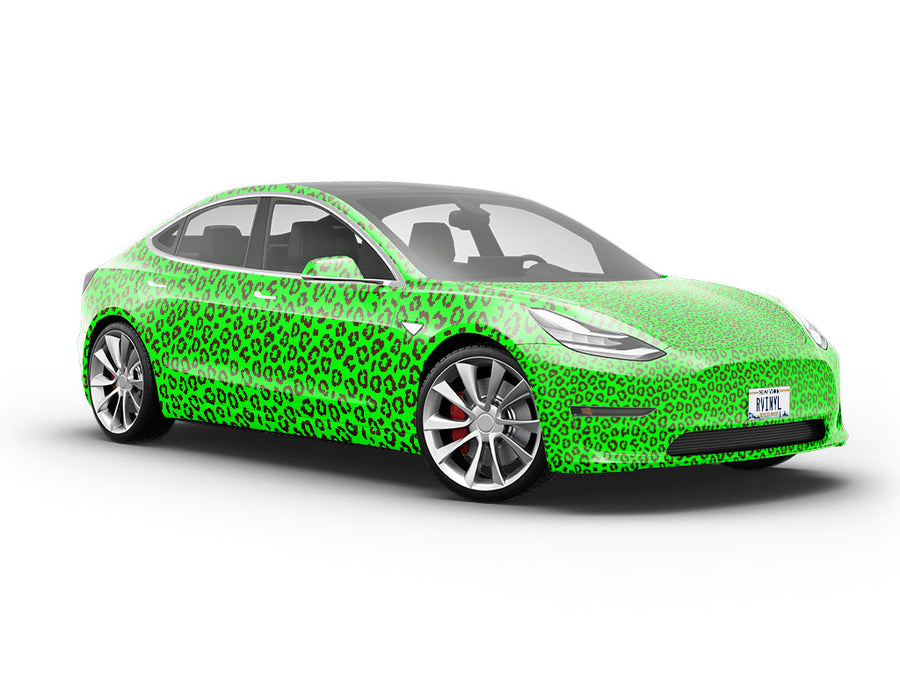 Neon Leopard Vehicle Vinyl Wrap