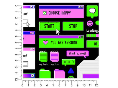 Neon Nostalgia Technology Vehicle Wrap Scale~Rwraps Series 914 Neon Nostalgia Technology Measurements~2