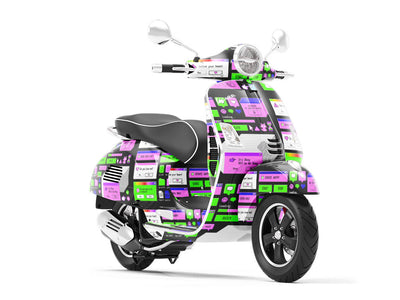 Neon Nostalgia Technology Vespa Scooter Wrap Film