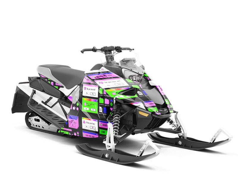 Neon Nostalgia Technology Custom Wrapped Snowmobile