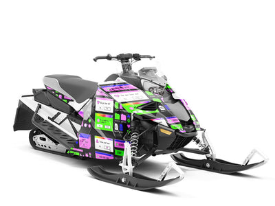 Neon Nostalgia Technology Custom Wrapped Snowmobile