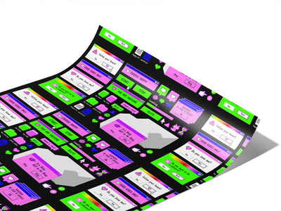 Neon Nostalgia Technology Vinyl Wraps~Rwraps Series 914 Digitally Printed Vinyl Wrap~1