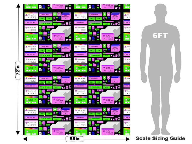 Neon Nostalgia Technology Vehicle Wrap Scale~Rwraps Series 914 Neon Nostalgia Technology Measurements~2