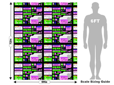 Neon Nostalgia Technology Vehicle Wrap Scale~Rwraps Series 914 Neon Nostalgia Technology Measurements~2