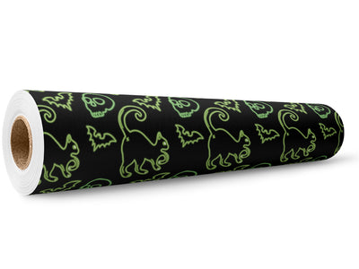 Neon Omens Halloween Wrap Film Wholesale Roll~Rwraps Series 914 Digitally Printed Vinyl Roll~5