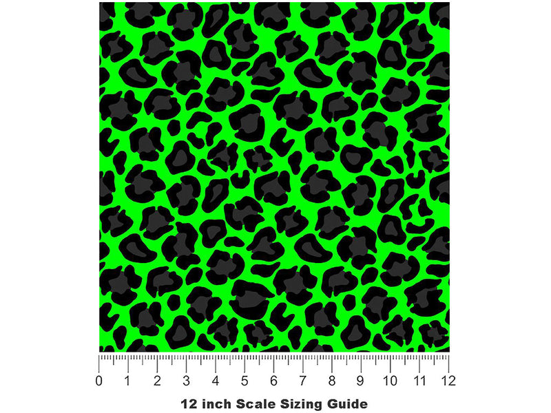 Neon Panther Vinyl Film Pattern Size 12 inch Scale~Rwraps Neon Panther Sizing Chart~3