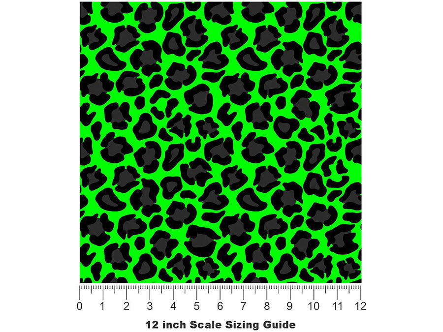 Neon Panther Vinyl Film Pattern Size 12 inch Scale~Rwraps Neon Panther Sizing Chart~3