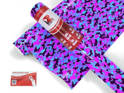 neon periwinkle camouflage Craft Vinyl Roll