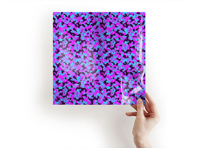 neon periwinkle camouflage Craft Sheets