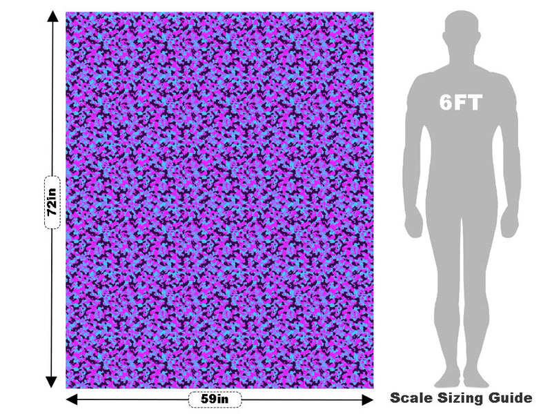 Neon Periwinkle Camouflage Vehicle Wrap Scale~Rwraps Series 914 Neon Periwinkle Camouflage Measurements~2