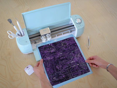 Neon Purple Technology Vinyl Film Pattern Size 12 inch Scale~Rwraps Neon Purple Technology Sizing Chart~3