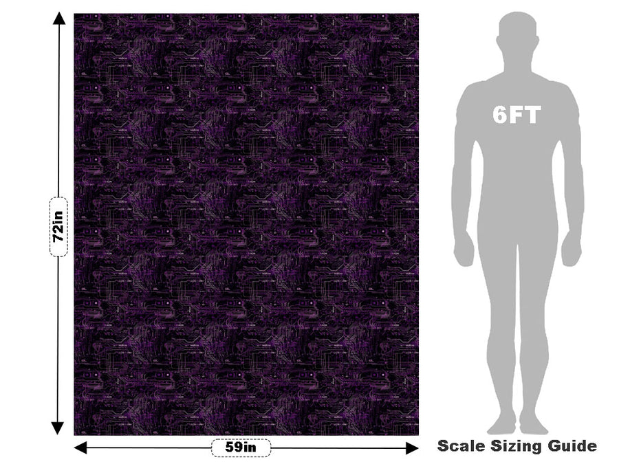 Neon Purple Technology Vehicle Wrap Scale~Rwraps Series 914 Neon Purple Technology Measurements~2
