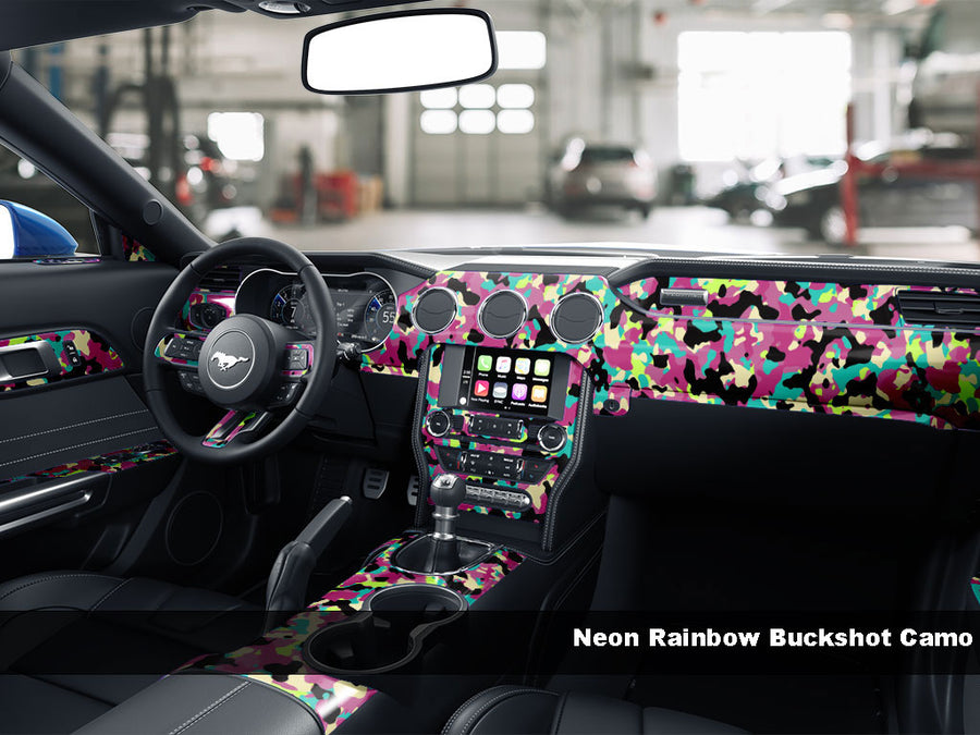 Neon Rainbow Buckshot Camo Dash Kit Finish