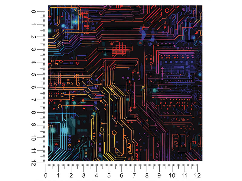 Neon Rainbow Technology Vehicle Wrap Scale~Rwraps Series 914 Neon Rainbow Technology Measurements~2