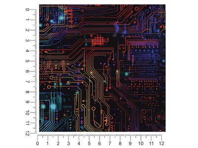 Neon Rainbow Technology Vehicle Wrap Scale~Rwraps Series 914 Neon Rainbow Technology Measurements~2