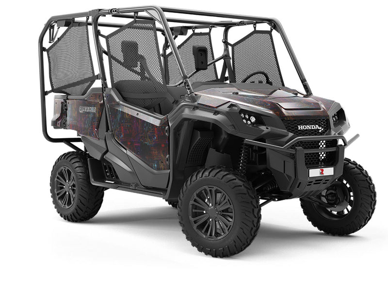 Neon Rainbow Technology Utility Vehicle Vinyl Wrap