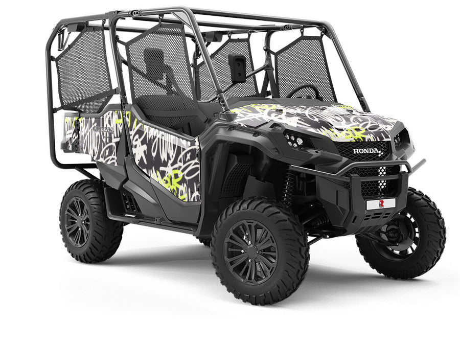 Neon Realness Graffiti Utility Vehicle Vinyl Wrap