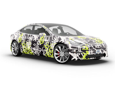 Neon Realness Graffiti Vehicle Vinyl Wrap