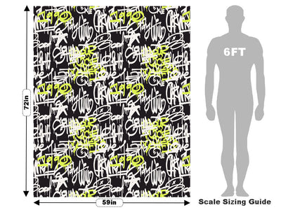 Neon Realness Graffiti Vehicle Wrap Scale~Rwraps Series 914 Neon Realness Graffiti Measurements~2