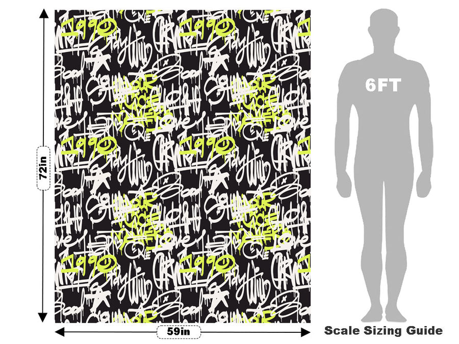Neon Realness Graffiti Vehicle Wrap Scale~Rwraps Series 914 Neon Realness Graffiti Measurements~2
