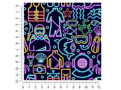 neon scuba sport 1ft x 1ft Craft Sheets
