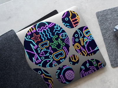 neon scuba sport DIY Laptop Stickers