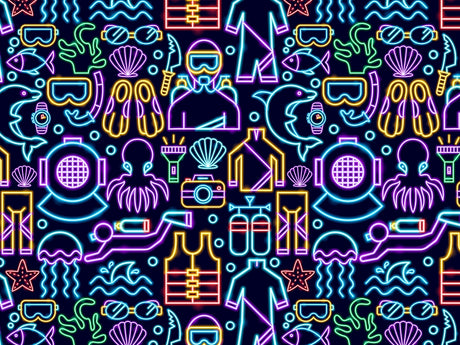 Neon Scuba Sport Vinyl Wrap Pattern~Rwraps Series 914 Digitally Printed Vinyl Wrap~0