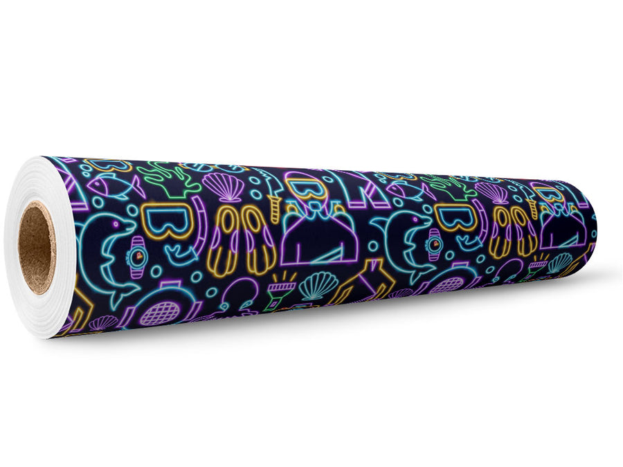 Neon Scuba Sport Wrap Film Wholesale Roll~Rwraps Series 914 Digitally Printed Vinyl Roll~5