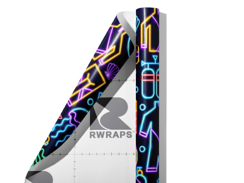 Neon Scuba Sport Wrap Film Sheets~Rwraps Series 914 Neon Scuba Sport Scrolled Sheet~3