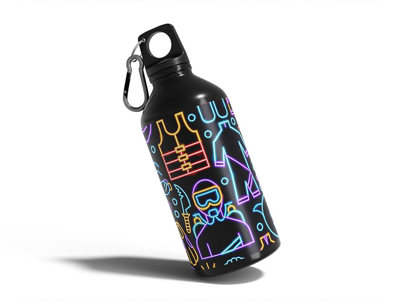 neon scuba sport Water Bottle DIY Stickers