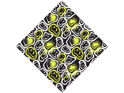 Neon Smiles Graffiti Vinyl Wrap Pattern