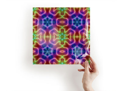 neon snowflake mandala Craft Sheets