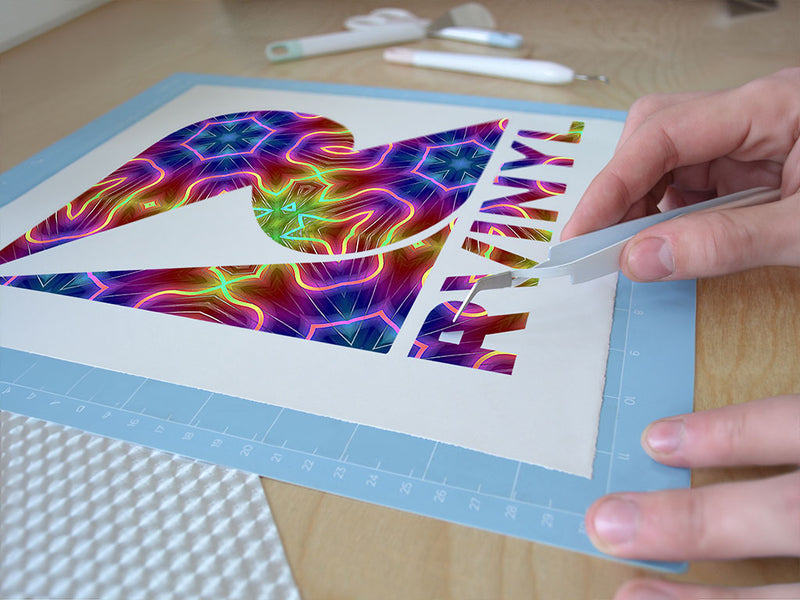 neon snowflake mandala Easy Weed Craft Vinyl