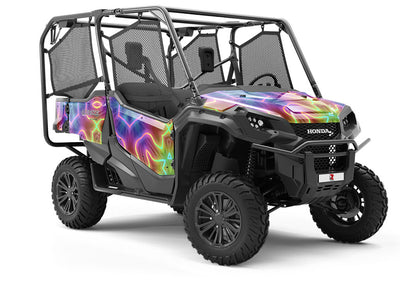 Neon Snowflake Mandala Utility Vehicle Vinyl Wrap