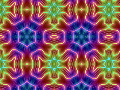 Neon Snowflake Mandala Vinyl Wrap Pattern~Rwraps Series 914 Digitally Printed Vinyl Wrap~0