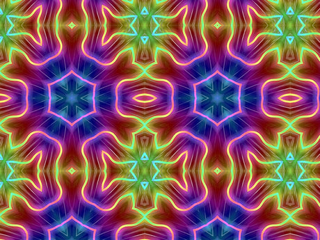 Neon Snowflake Mandala Vinyl Wrap Pattern~Rwraps Series 914 Digitally Printed Vinyl Wrap~0