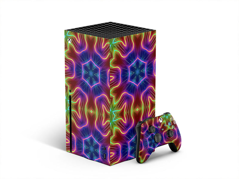 neon snowflake mandala XBOX DIY Decal