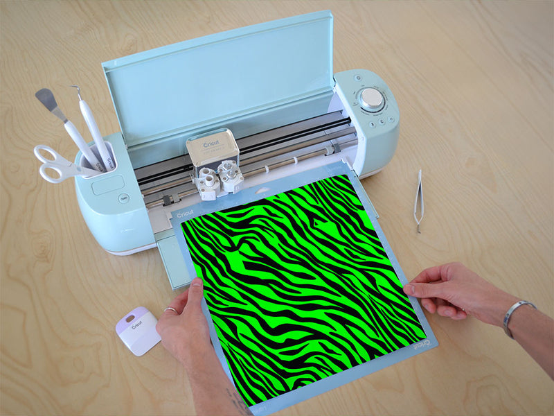 neon tiger animal print Cricut Compatible Vinyl