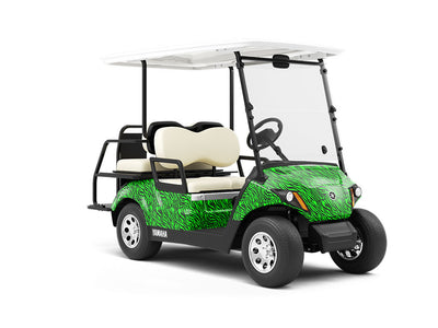 Neon Tiger Wrapped Golf Cart