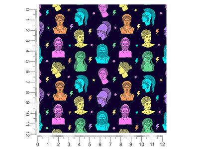 neon titans greco roman 1ft x 1ft Craft Sheets